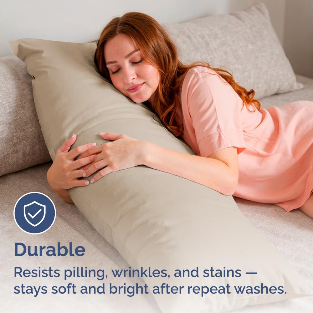 Body Pillowcases Set of 4-20x54 Long Body Pillow Case - Soft Body Pillow Cover for Sleeping & Side Sleepers - Comfy, Cozy Breathable &…