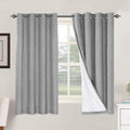 H.VERSAILTEX Linen Blackout Curtains 63 Inches Long 100% Blackout Thermal Insulated Textured Linen Look Curtain Draperies Anti-Rust…