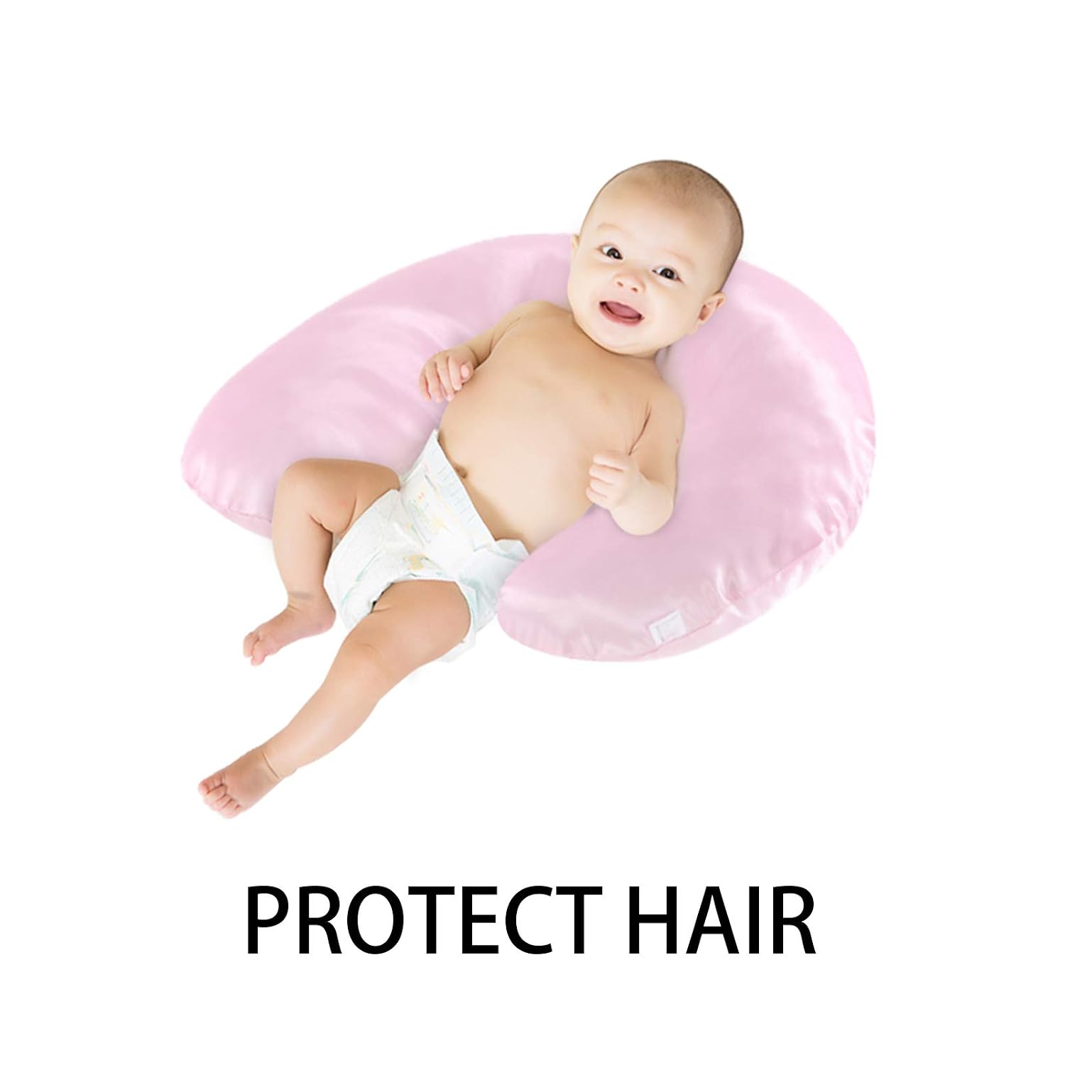 Pro Goleem Satin Nursing Pillow Cover Silk Feeling Soft Feeding Pillow Slipcover for Breastfeeding Moms Fits Standard Infant Nursing…