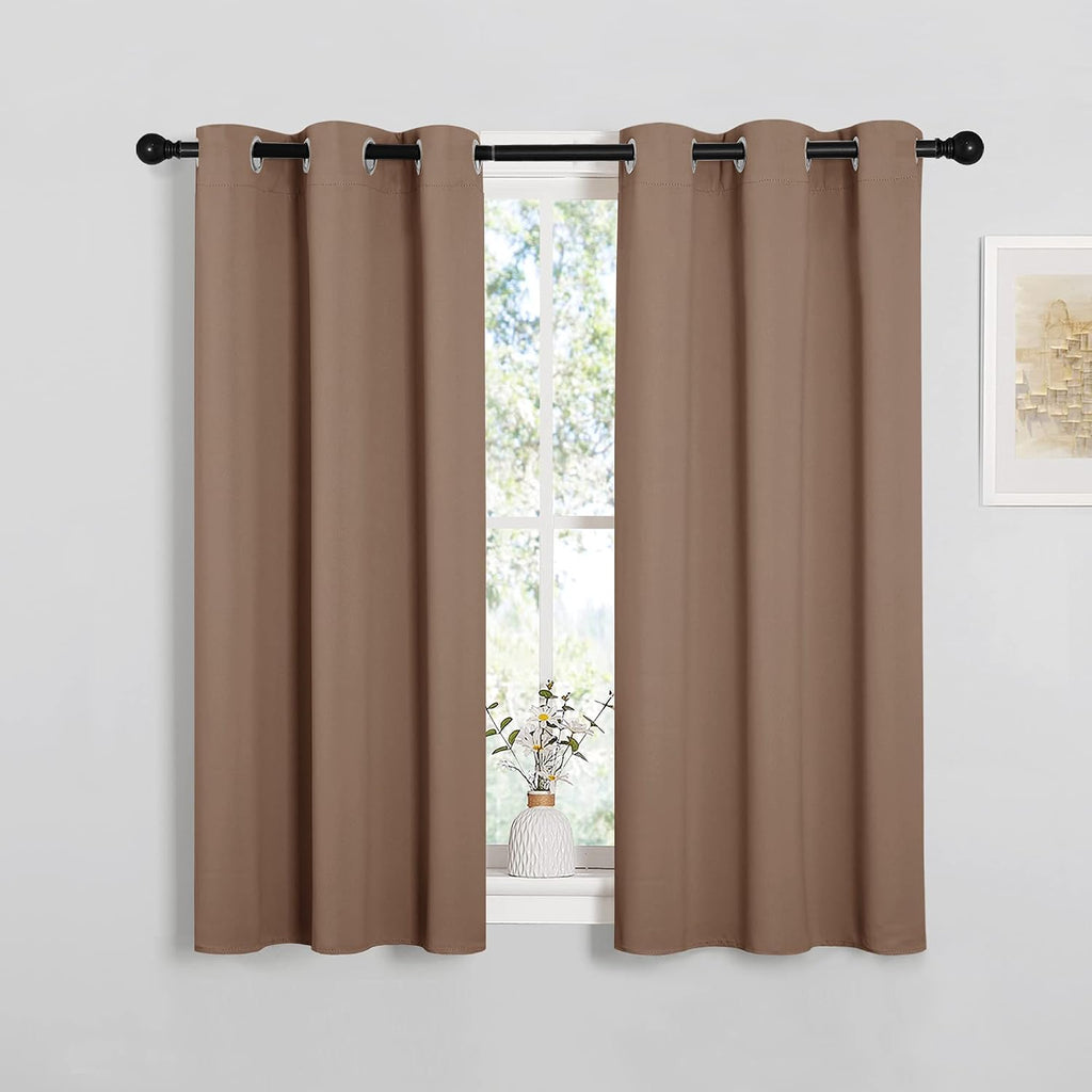 NICETOWN Blackout Window Curtains and Drapes for Kitchen, Window Treatment Thermal Insulated Solid Grommet Blackout Drapery Panels (Set…