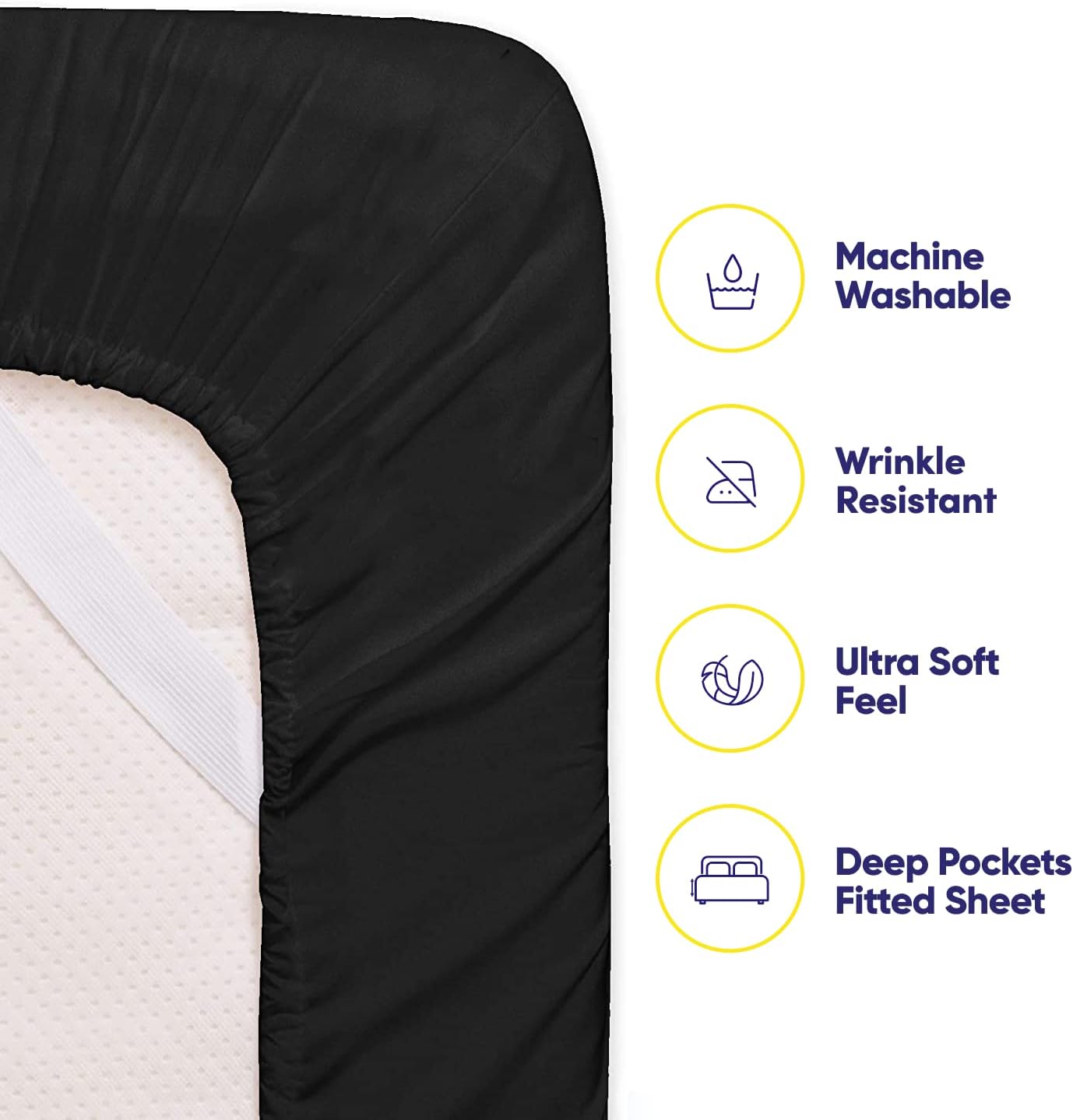 Cal King Size Bed Sheets - 6 Piece 1500 Supreme Collection Fine Brushed Microfiber Deep Pocket California King Sheet Set Bedding - 2…