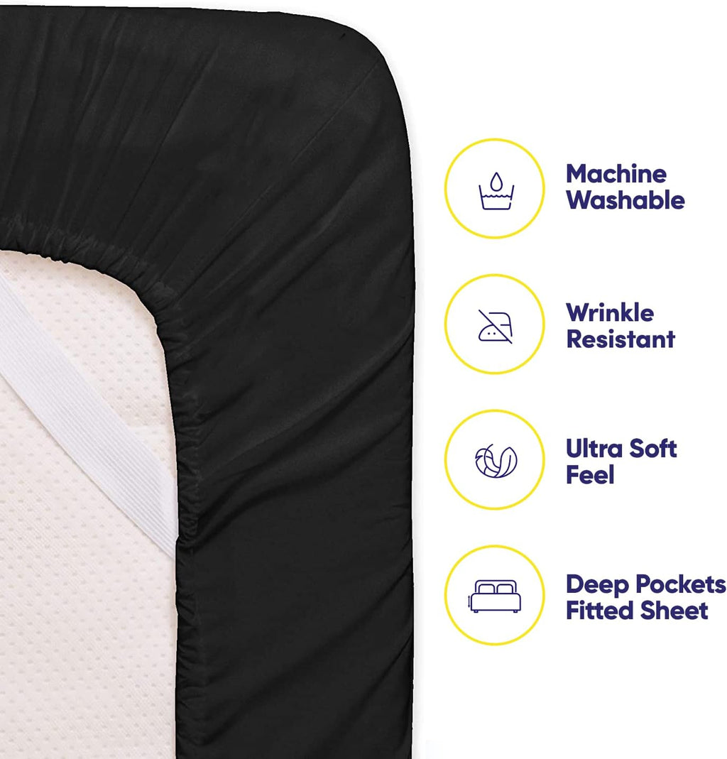 Full Size Bed Sheets - 6 Piece 1500 Supreme Collection Fine Brushed Microfiber Deep Pocket Full Sheet Set Bedding - 2 Extra Pillow Cases…