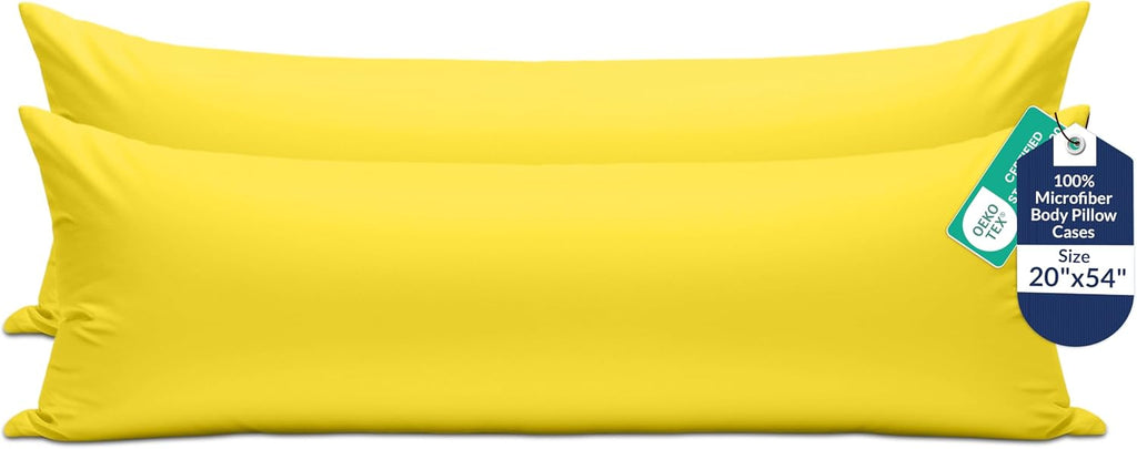 Royalelinens ROYALE LINENS Body Pillow Cover - Double Brushed 1800 Microfiber - 20"x54" with Hidden Zipper Closure - Wrinkle & Fade Resista…