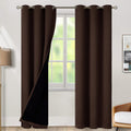 BGment Thermal Insulated 100% Blackout Curtains for Bedroom with Black Liner, Double Layer Full Room Darkening Noise Reducing Grommet Curta…