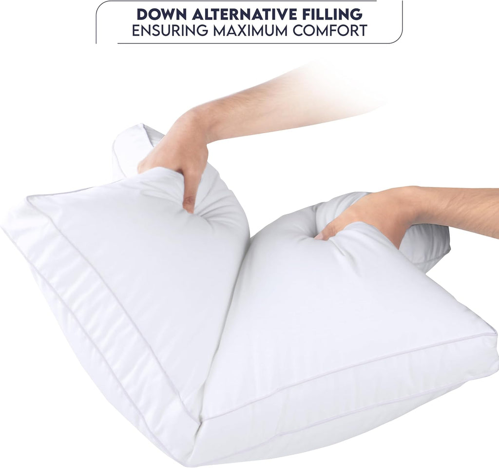 Utopiabedding Utopia Bedding Bed Pillows for Sleeping King Size (White), Set of 4, Soft & Fluffy Pillow with Down Alternative Filling, Cool…