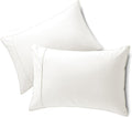 Queensbay Queen Pillow Cases Set of 2, Microfiber Cooling Pillowcases, Soft Breathable Envelope Closure Pillow Covers, Wrinkle Free Easy Ca…