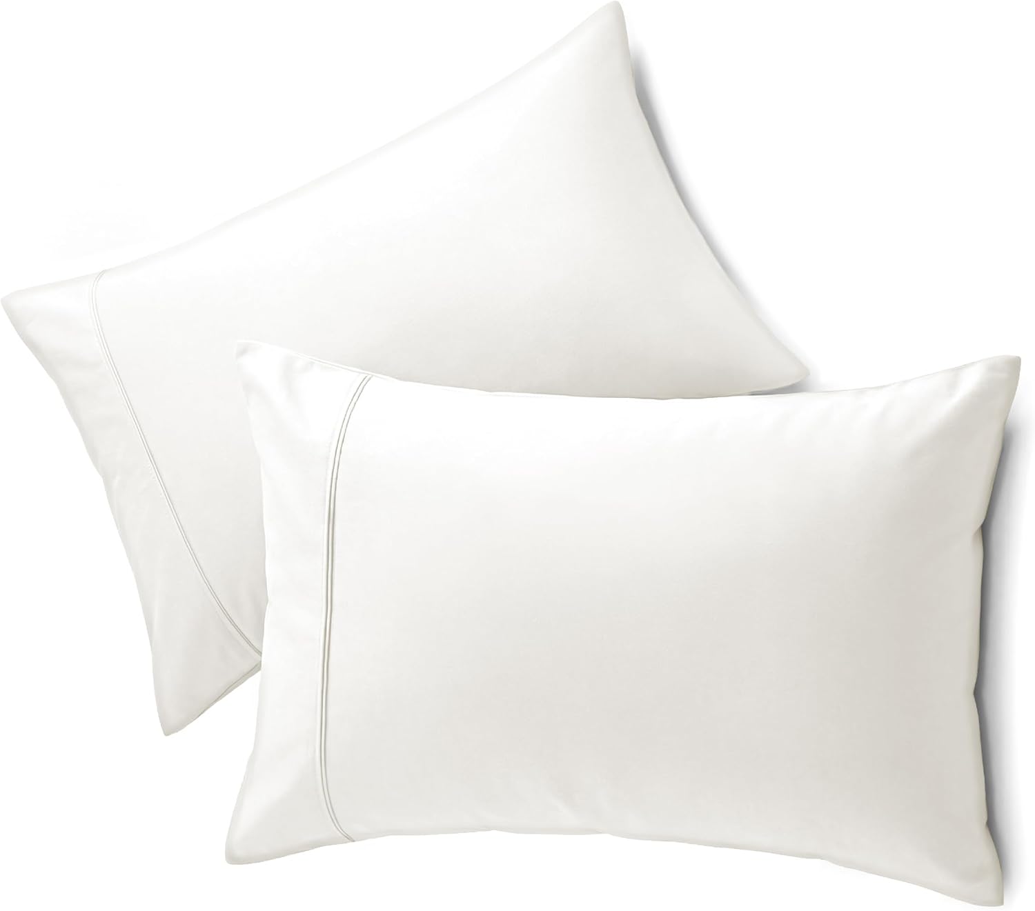 Queensbay Queen Pillow Cases Set of 2, Microfiber Cooling Pillowcases, Soft Breathable Envelope Closure Pillow Covers, Wrinkle Free Easy Ca…