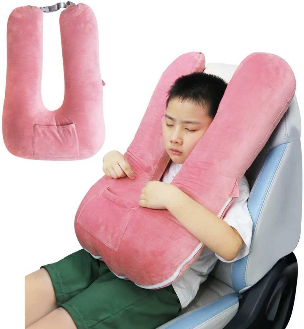 Travel Pillow for Kids & Adults, Car Pillow for Back Seat, Sleeping Support Cushion for Long Road Trips, Toddler Carseat Pillow with…
