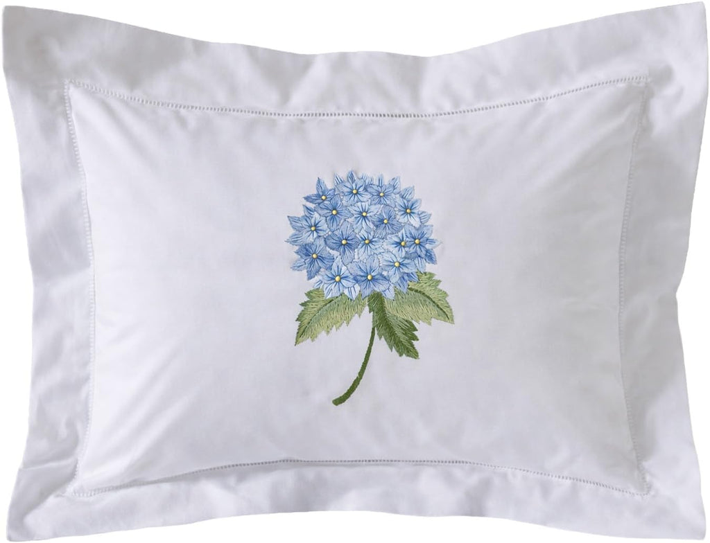 JacarandaLiving Jacaranda Living Embroidered Boudoir Pillow Cover – Handcrafted Embroidery, Fine Italian Cotton, Decorative Pillow Accent f…