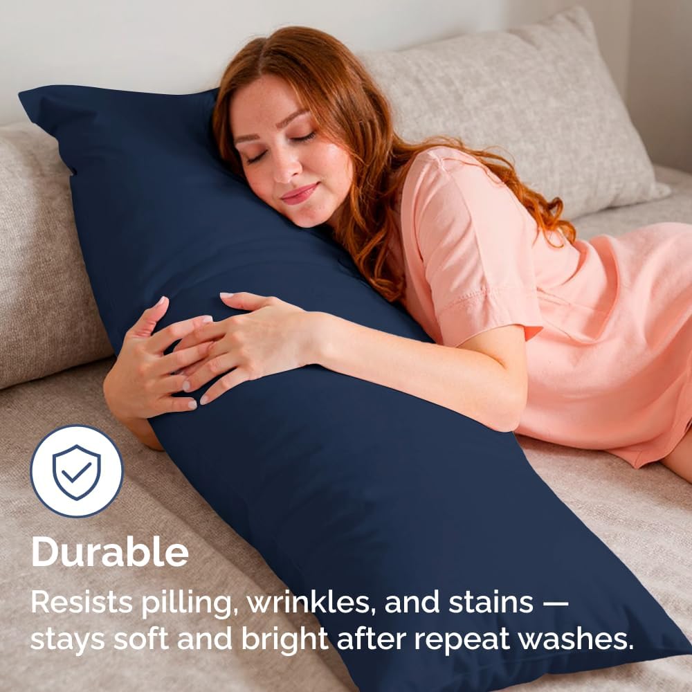 Body Pillowcases Set of 4-20x54 Long Body Pillow Case - Soft Body Pillow Cover for Sleeping & Side Sleepers - Comfy, Breathable & Fade…