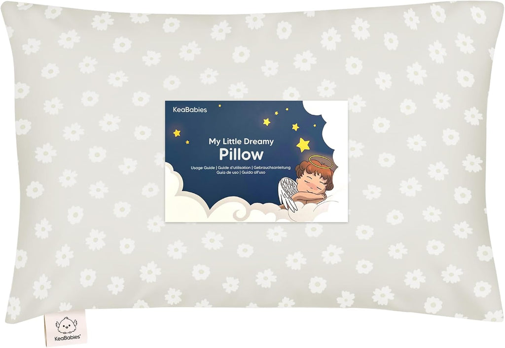 Toddler Pillow with Pillowcase - 13x18 My Little Dreamy Kids Travel Bed Pillows for Sleeping, Organic Cotton Small Pillowcase, Soft &…
