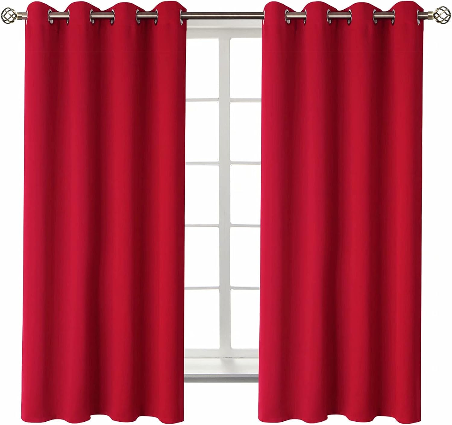 BGment Room Darkening Curtains 63 Inches Long - Grommet Thermal Insulated Drapes Window Treatment Curtains for Bedroom, 2 Panels, 52 x 63 I…