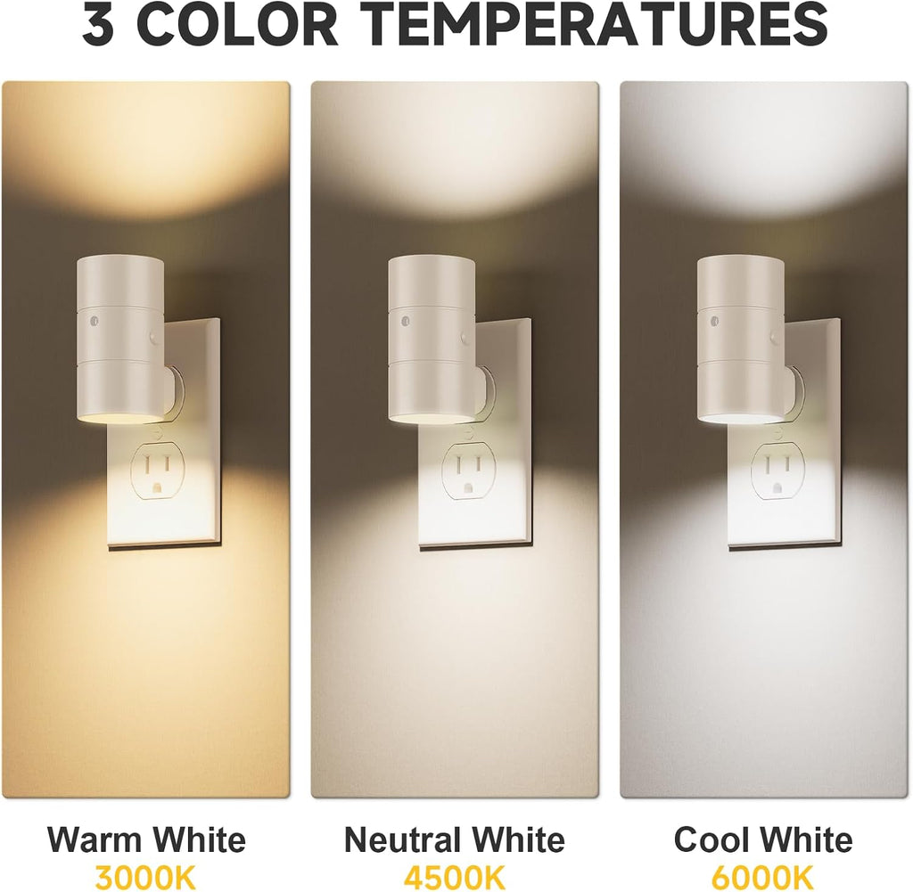 Niorsun Night Lights Plug into Wall, Dimmable with 3 Color Modes & Auto On/Off Sensor, Ultra- Nightlight for Hallway, Bathroom, Bedroom…
