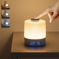 Wobane Night Light for Kids, 3 Colors Dimmable Baby LED Lighting, 3600mAh Battery Rechargeable with Clock, Portable Bedside Lamp for Nurser…