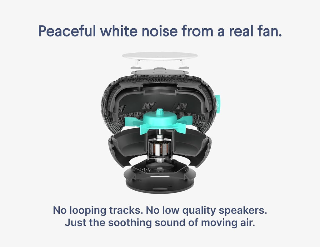 Snooz Smart White Noise Machine - Real Fan Inside for Non-Looping Sound, Portable for Adults, Dogs, Travel, Home, Bedroom, Sleepi…