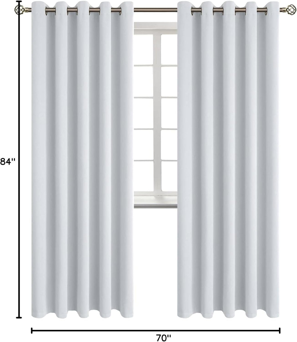 BGment Room Darkening Curtains 84 Inches Long - Grommet Thermal Insulated Drapes Window Treatment Curtains for Bedroom, 2 Panels, 70 x 84 I…