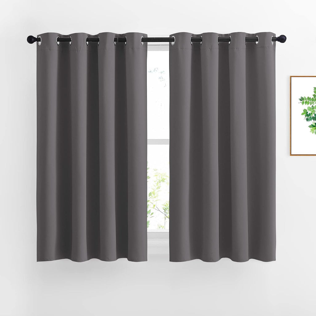 Nicetown Bedroom Blackout Curtains Panels - Window Treatment Thermal Insulated Solid Grommet Blackout for Living Room (Set of 2 Panels, 52…