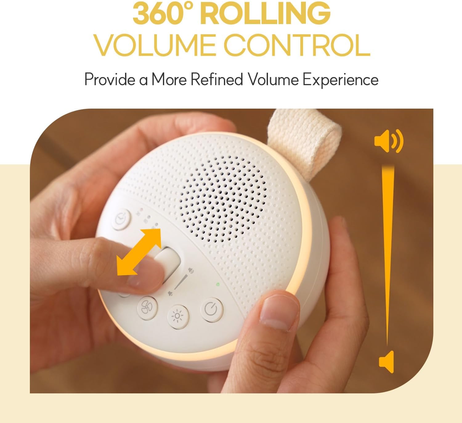 HuBDIC HubiCare White Noise Machine, Portable Sound Machine with 21 Soothing Sleep Sounds, Long-Lasting Battery, Gentle LED Mood Light, Tra…