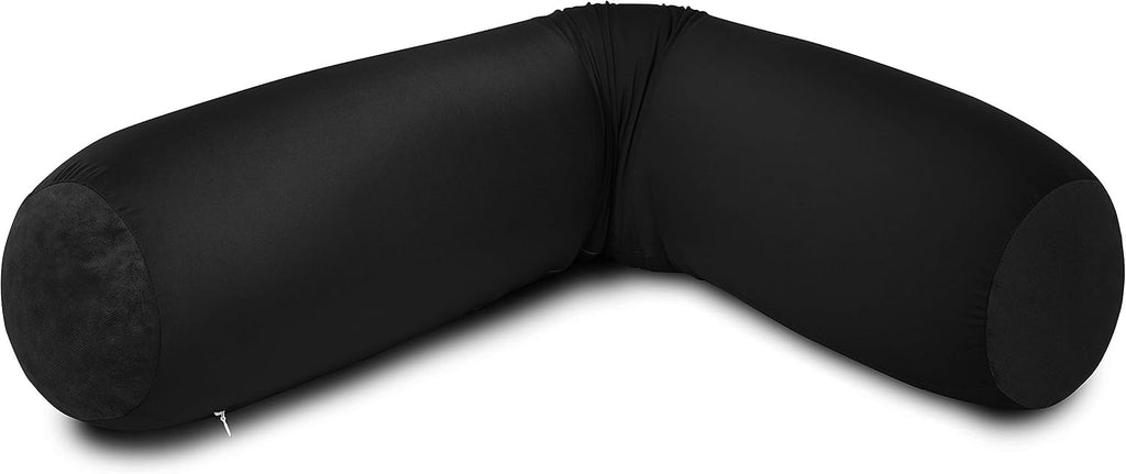 Deluxe Comfort Microbead Body Pillow (47" x 7") – Mooshi Squishy Soft – Prenatal Pregnancy Pillow – Full-Body Side Sleeper – Body Pillow…