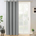 Yakamok Wide Thermal Blackout Patio Door Curtain Panel, Dove Grey Grommet Sliding Door Insulated Curtains, Extra Wide Curtains for…