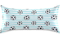 Soccer Blue Stripe Pillow Covers Silk Pillowcase for Hair and Skin Breathable Soft Satin Pillowcase King Size Pillow Case for Bedroom…