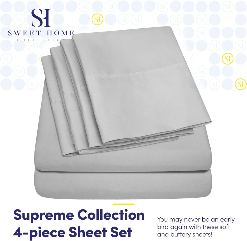 Twin XL Size Bed Sheets - 4 Piece 1500 Supreme Collection Fine Brushed Microfiber Deep Pocket Twin X-Large Sheet Set Bedding - 1 EXTRA…