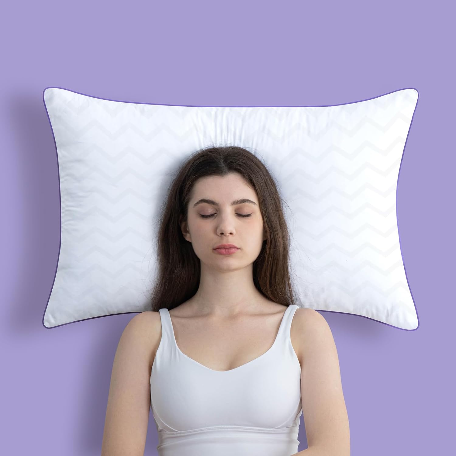 Molclcuy Bed Pillows Queen Size Set of 4, Hotel Collection Pillow for Side and Back Sleepers, Super Soft Down Alternative Microfiber Filled 4…