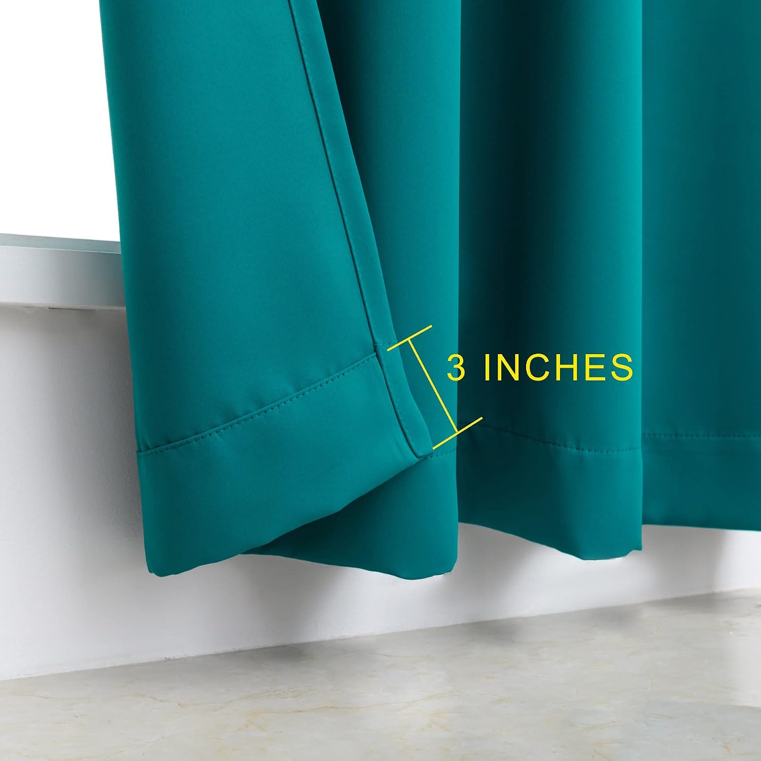 Pickluc Teal Blackout Curtains with Grommet 108 Inches Long 2 Panels, Light Blocking Window Drapes for Living Room, Thermal Insulated, Nois…