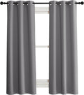 NICETOWN Blackout Curtain Blind for Bedroom, Single Panel, W34 x L63 inches, Grey/Gray, Thermal Insulated Grommet Blackout Room Darkening…