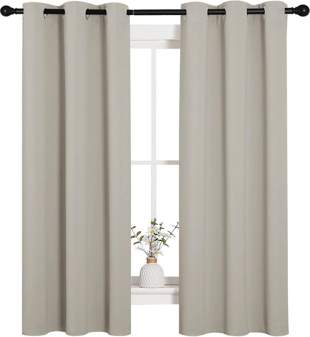 NICETOWN Kitchen Curtains, Short Curtains for Bedroom Windows, Thermal Insulated Room Darkening Curtain Panels for Girls Room, Cafe…