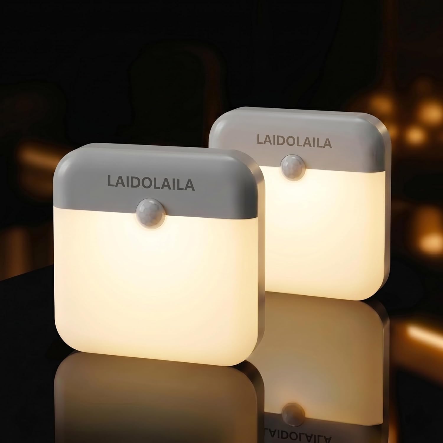 Laidolaila 2 Pcs Magetic Night Light Motion Sensor Cruise Ship Approved with USB Cable LED Rechargeable Battery for Indoor Use in Bathroom…
