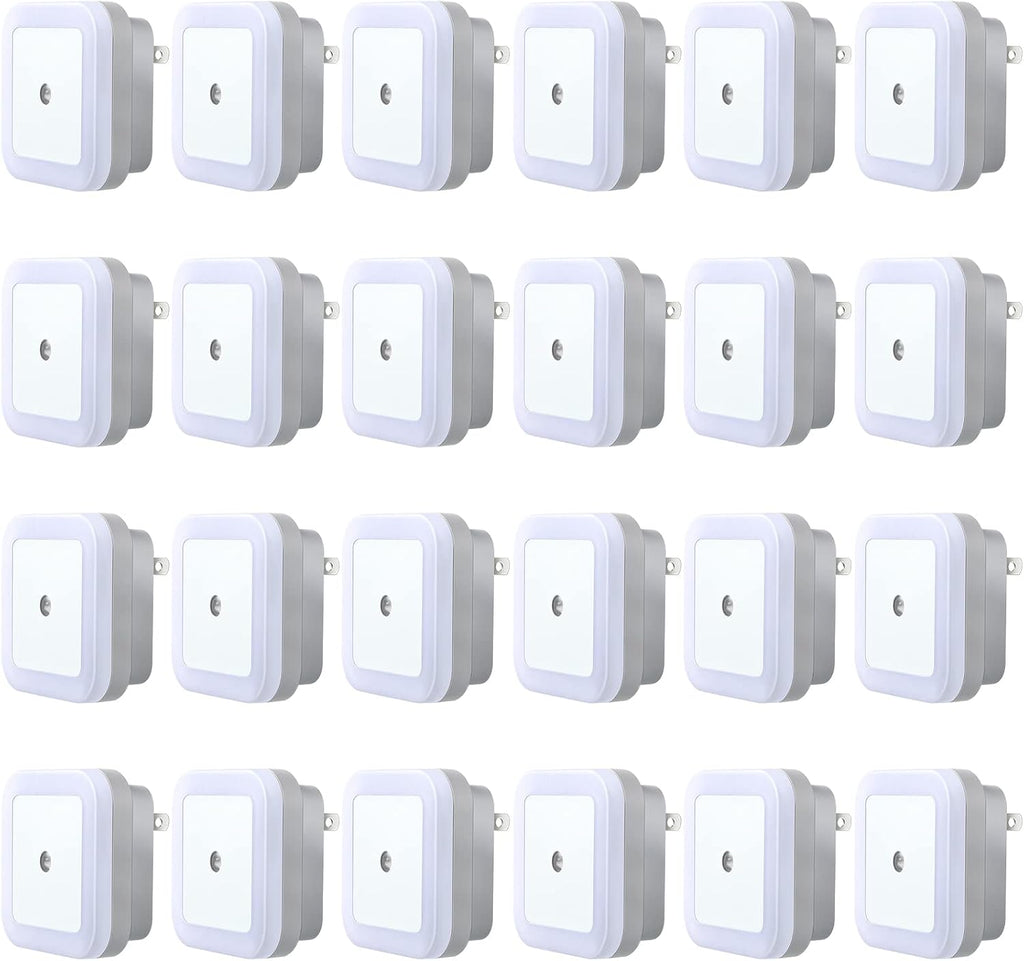 Hortsun 24 Packs LED Night Lights Plug into Wall with Smart Dark Sensor Automatic Hallway Plug in Lights for Bedroom, Bathroom, Toilet…