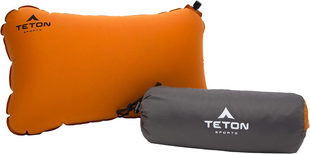 Teton Sports ComfortLite Self-Inflating Pillow; Support Your Neck and Travel Comfortably; Take it on the Airplane, in the Car, Backpacking,…