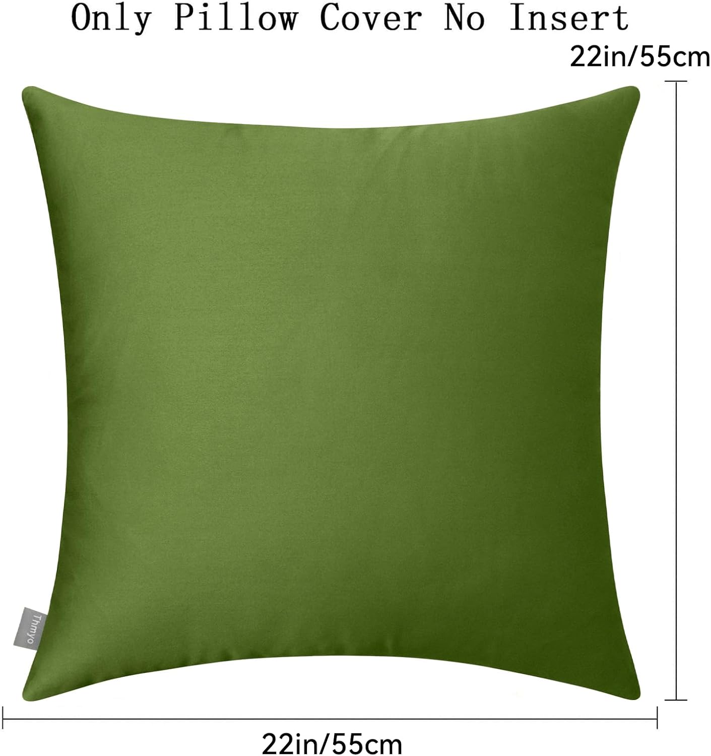Thmyo 4-Pack 100% Cotton Comfortable Solid Decorative Throw Pillow Case, Thmyo Square Cushion Cover Pillowcase Sublimation Blank Pillow Cove…