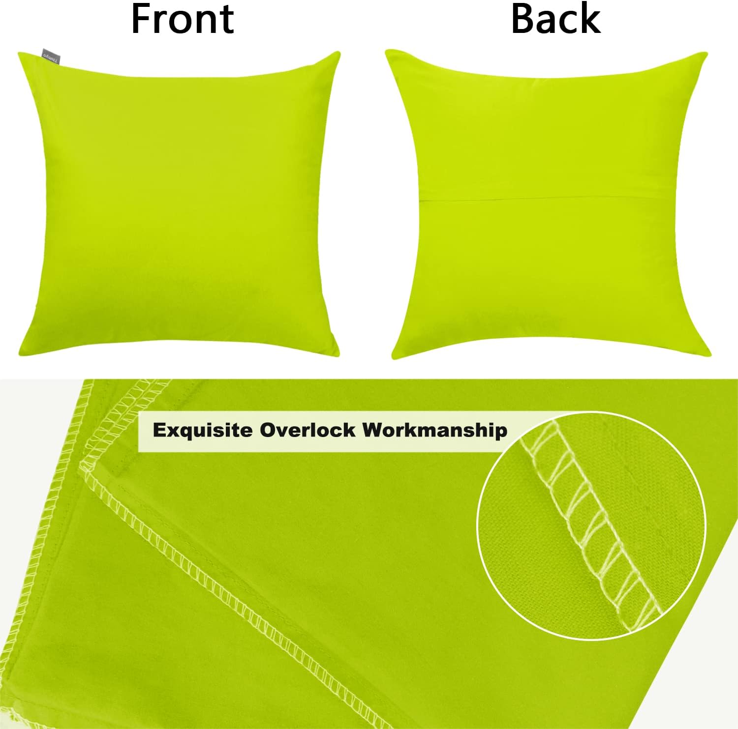 Thmyo 4-Pack 100% Cotton Comfortable Solid Decorative Throw Pillow Case Square Cushion Cover Pillowcase Sublimation Blank Pillow Covers DIY…