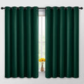 Yakamok Blackout Curtains Room Darkening Thermal Insulated Window Panels, Solid Grommet Top Drapes for Bedroom/Living Room(62Wx63L, Dark…