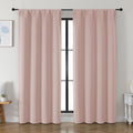 Simplebrand Ava Blush Blackout Curtains for Bedroom 84 Inch Length 2 Panels Set, Solid Thermal Insulated Privacy Nursery Window Treatment C…