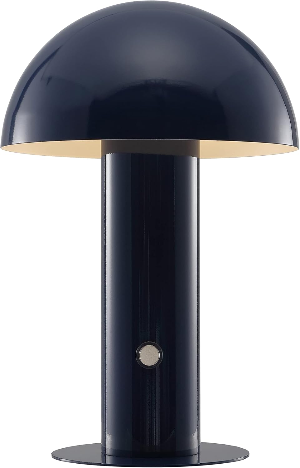 JONATHAN Y 10.75" Navy Rechargeable LED Mushroom Table Lamp, Cordless Portable Bedside Lamp for Living Room Bedroom, 3-Way Dimmable…