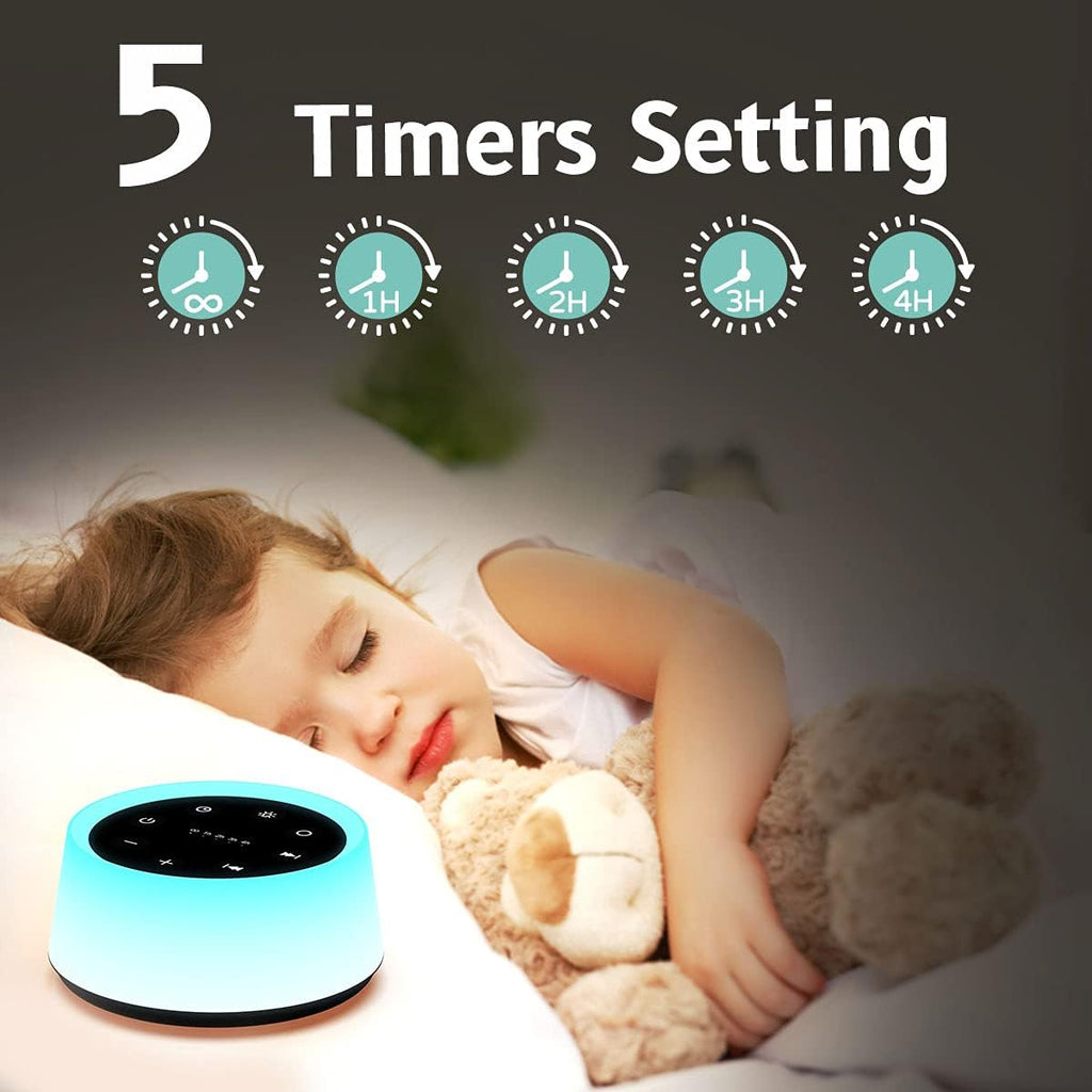 ColorsNoise Sound Machine and White Noise Machine with 30 Soothing Sounds 12 Colors for Kids Adult Baby Night Light with Memory Function…