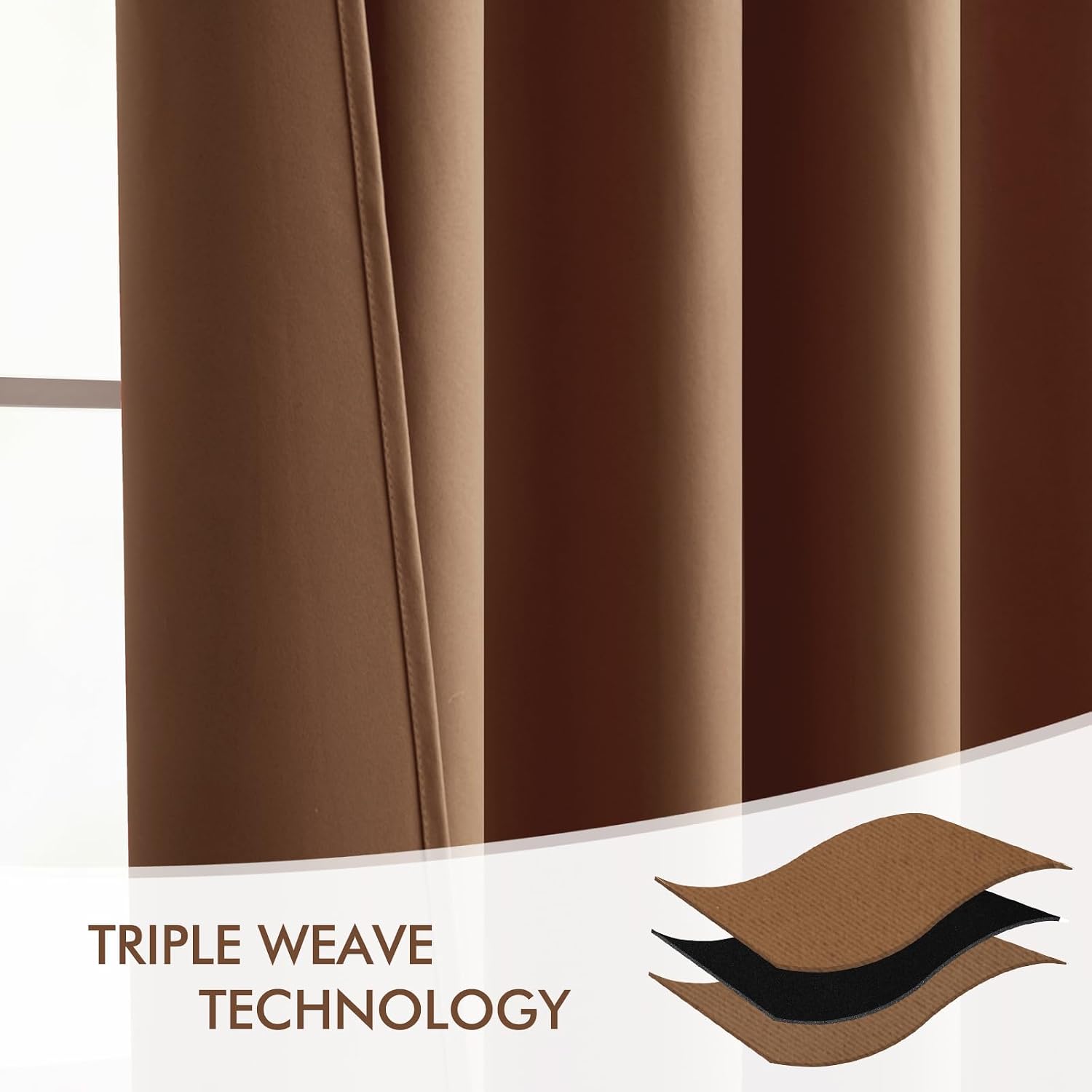 Miulee Back Tab Blackout Curtains 90 Inch Long 2 Panels Set for Living Room Bedroom, Rod Pocket/Pinch Pleated Thermal Insulated Room Darken…