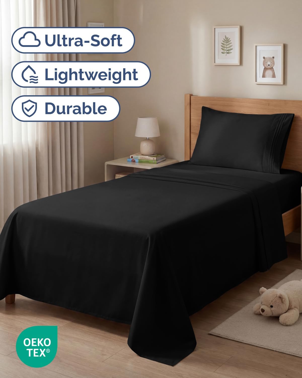 Twin Size 3 Piece Sheet Set - Comfy Breathable & Cooling Sheets - Hotel Luxury Bed Sheets for Women & Men - Deep Pockets, Easy-Fit, Extra…