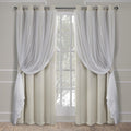 TOWN & COUNTRY LUXE Talia Double Layer Indoor Curtains, Sheer and Room Darkening Blackout, Grommet Top, Energy Efficient, 2-Pack Set…