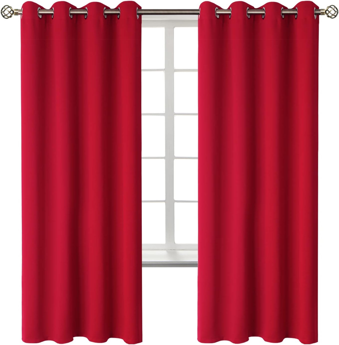BGment Room Darkening Curtains 72 Inches Long - Grommet Thermal Insulated Drapes Window Treatment Curtains for Bedroom, 2 Panels, 52 x 72 I…