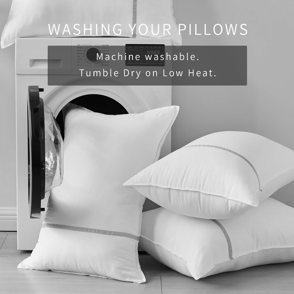 Bed Pillows Standard Size Set of 2, Medium Firm Hotel Pillows for Sleeping, Cooling Pillows for Side & Back Sleepers, Down Alternative…