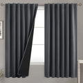 BGment 100% Room Darkening Thermal Insulated Blackout Curtains 63 Inches Long for Bedroom, Rod Pocket and Back Tab Double Layer Noise…