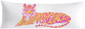 Trendy Pink and Orange Tiger Body Pillow Covers 20x54, Coquette Room Decor, Funky Preppy Tiger Long Body Pillow Case Cover with Hidden…
