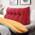 WOWMAX 100% Cotton Corduroy Headboard Pillow – Full Size Back Support Reading Wedge for Bed & Daybed, Plush Handmade Bolster Cushion with…