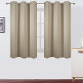 Lemomo Beige Blackout Curtains 42 x 54 Inch Length Set of 2 Panels Grommet Bedroom Curtains for Living Room 54 Inch silver