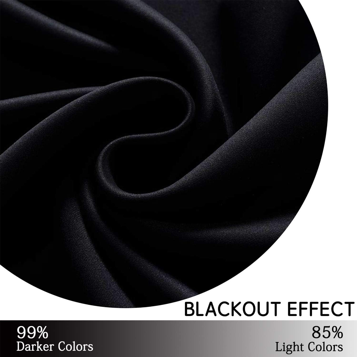 Yakamok Blackout Curtains for Bedroom - Grommet Thermal Insulated Room Darkening Curtains for Living Room, Set of 2 Panels (38 x 54Inch…