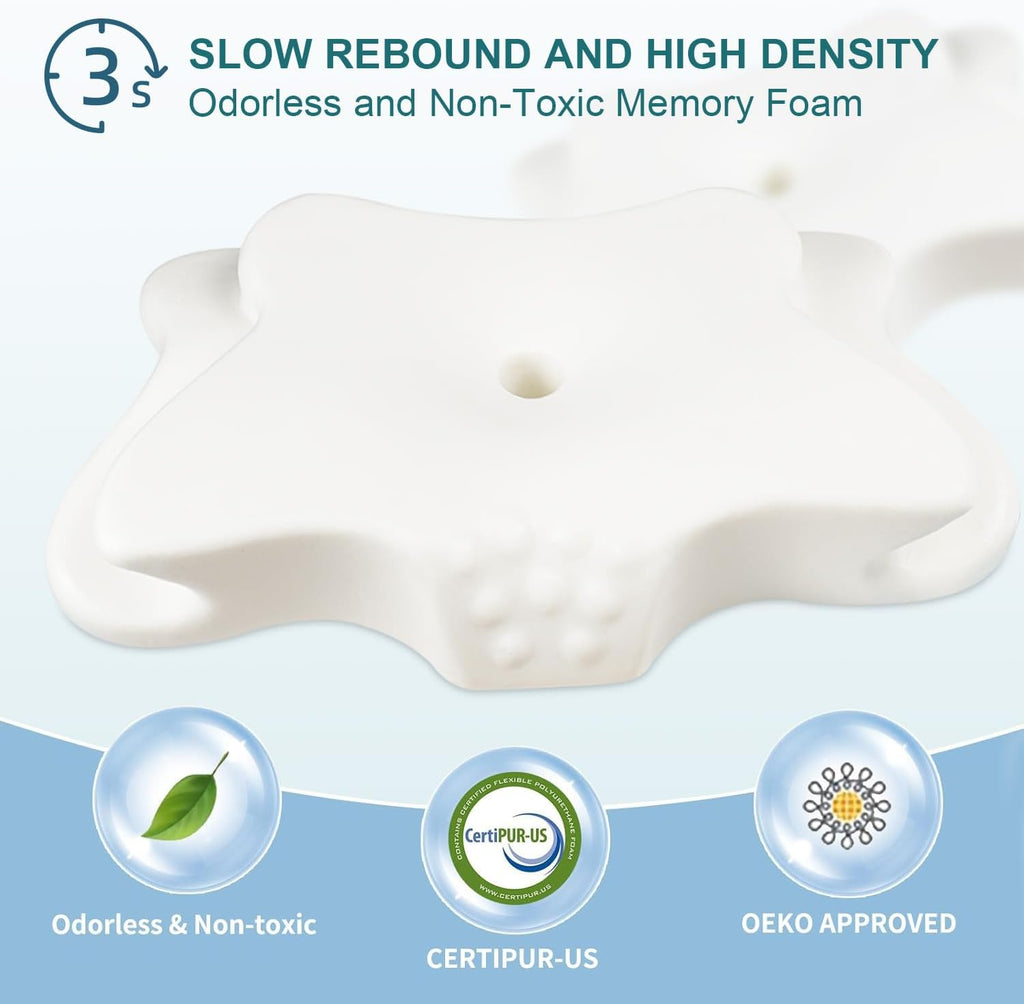 CHxxy Cervical Pillow for Neck, Memory Foam Pillows, Ergonomic Contour Bed Pillow, Soft for Side Sleep Stomach Sleeping and Back Sleepers-…